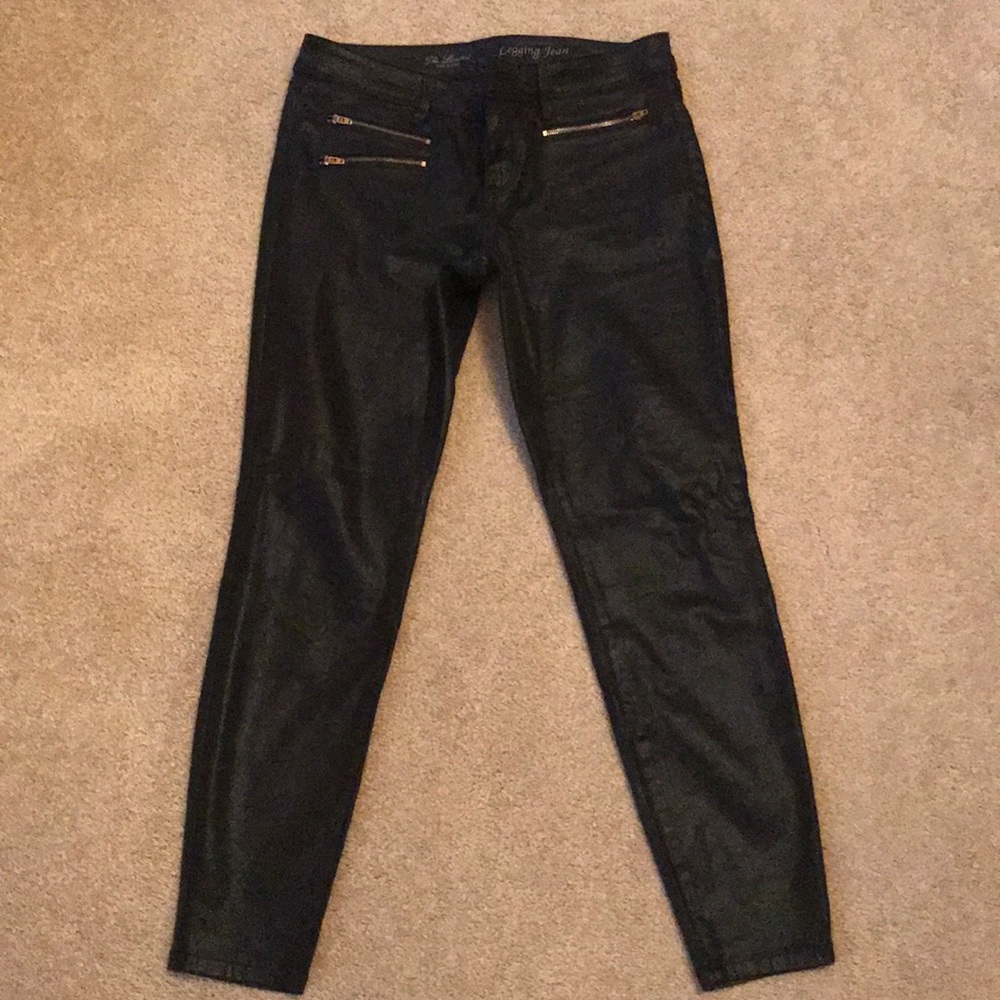 Limited black coated jeggings